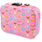 Bentology Lunch Box for Girls- Kids Insulated, Durable Owl Lunchbox Tote Bag Fits Bento Boxes, Jars & Bottles- Reusable School Lunch Sleeve