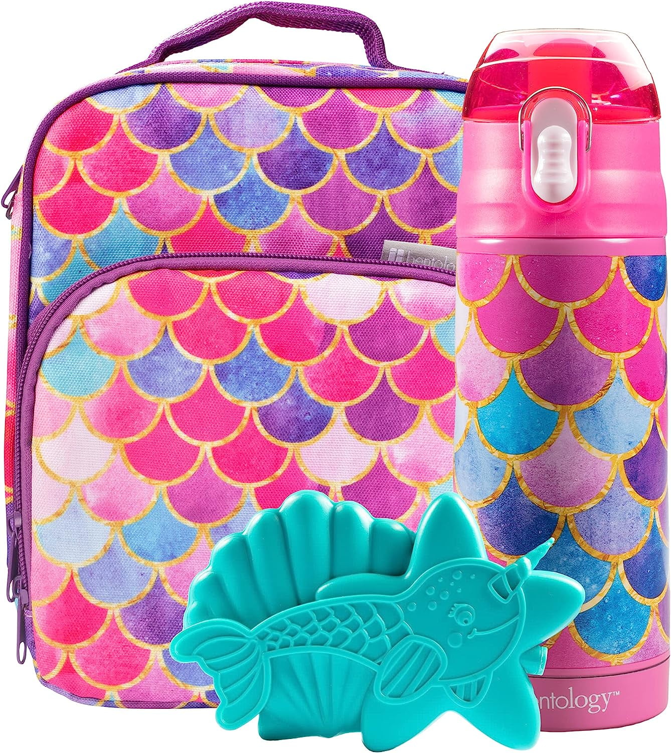 Bentology Kids Lunch Bag Set (Kitty) w Reusable Hard Ice Pack and  Double-Insulated Food Jar - Perfect Lunchbox Kits for Girls Back to School  