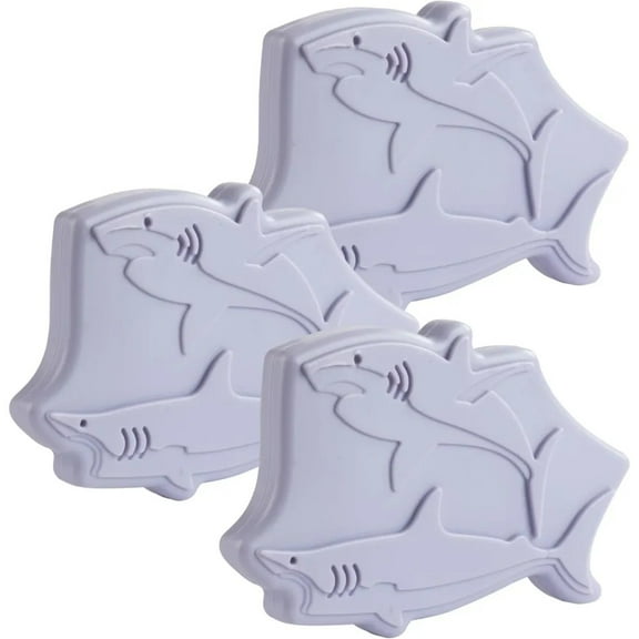 Bentology Reusable Hard Ice Pack for Lunch Box, Bento or Bag (3 Pk Shark) - Slim, Lightweight Design