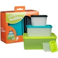 thumbnail image 1 of Bentology Snack Buddies - Mini Bento Snack Lunch Box w 4 Portion Control Meal Containers and Lids - BPA, PVC Free, Food Safe – On-the-Go Lunchbox - Lime, 1 of 5