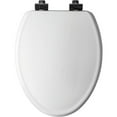 thumbnail image 1 of Benton Slow Close Elongated Wood Toilet Seat, White, 1 of 1