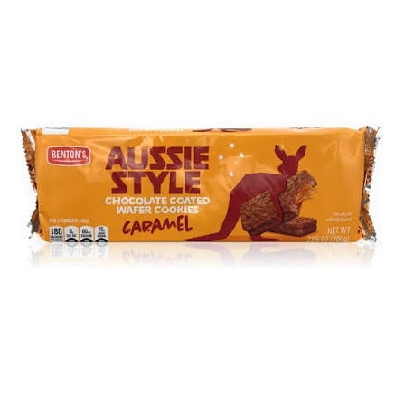 Bentons Aussie Style Chocolate Coated Wafer Cookies, (Pack of 1, Caramel)
