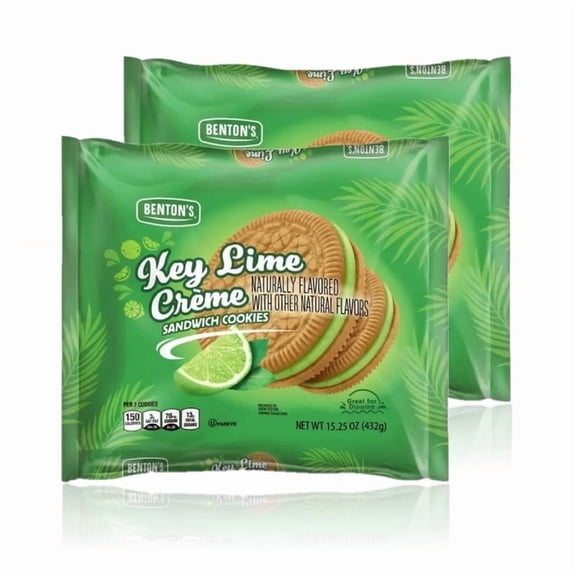 Bentons Cookies (Pack of 2, Key Lime Crme)