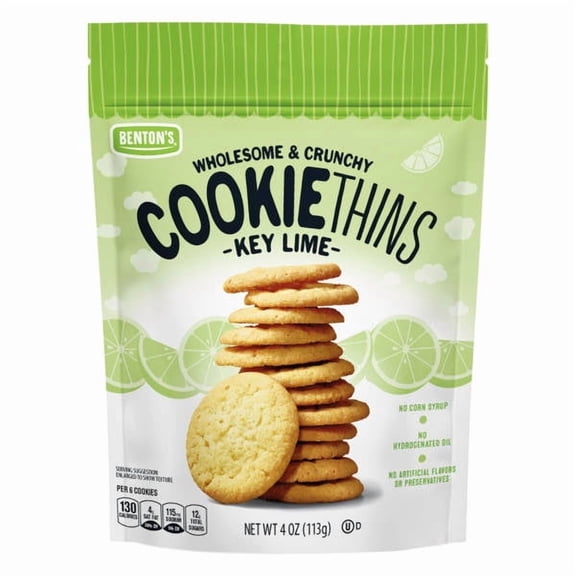 Benton's Key Lime Cookie Thins, 4 oz