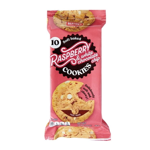 Benton's Soft Baked Cookies Raspberry and White Chocolate Chip 1 Pack 10 oz