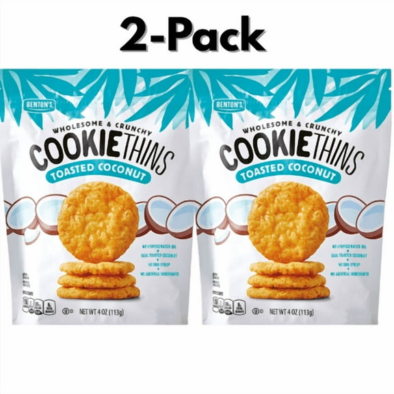 Benton's Toasted Coconut Cookie Thins, 2-Pack