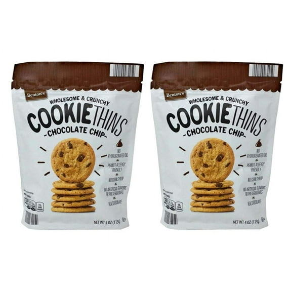 Benton's Wholesome and Crunchy SBF3 Cookie Thins Chocolate Chip 2 ct