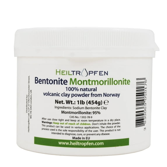 Bentonite Montmorillonite powder, 1 Pound, ULTRA FINE, Montmorillonite content: 95%, Natural Mineral Dust. Heiltropfen