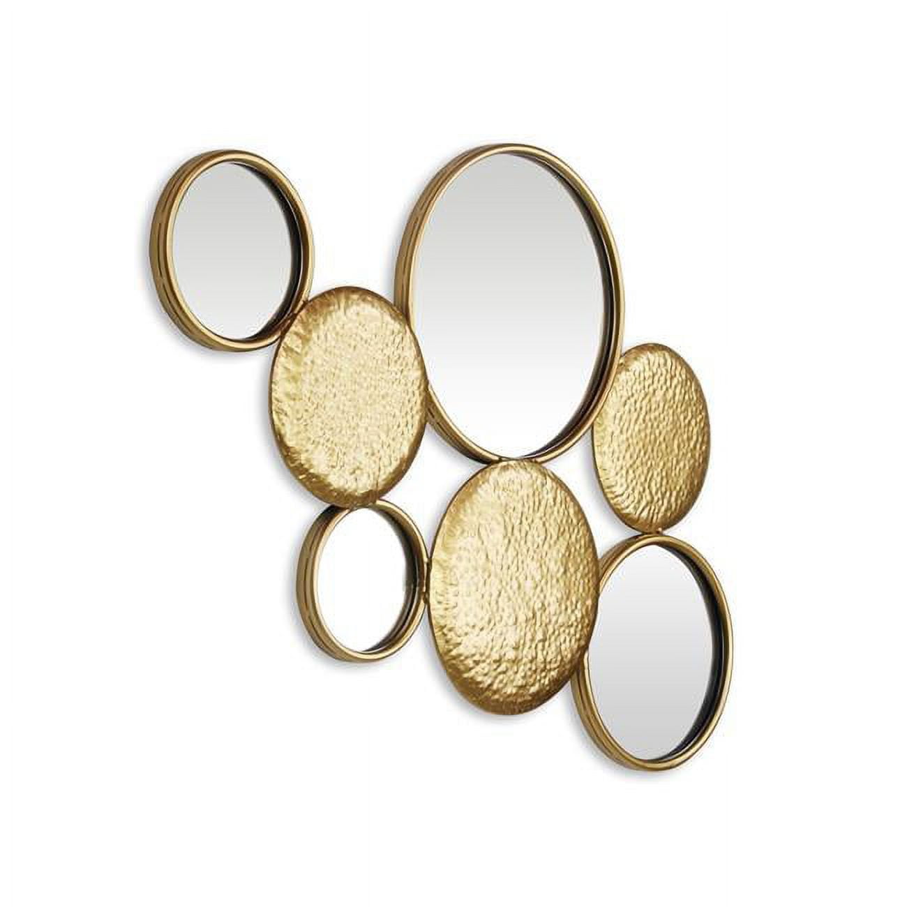 Benuve Gold Multi-Level Round Wall Mirror