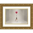 thumbnail image 1 of Benvenuti, Laura 18x13 Gold Ornate Wood Framed with Double Matting Museum Art Print Titled - The Gift, 1 of 4