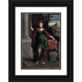 thumbnail image 1 of Benvenuto Tisi 11x14 Black Ornate Wood Framed Double Matted Museum Art Print Titled: Saint Lucy (1535 - 1540), 1 of 5