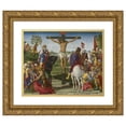 thumbnail image 1 of Benvenuto di Giovanni 24x20 Gold Ornate Framed and Double Matted Museum Art Print Titled - The Crucifixion (Probably 1491), 1 of 4