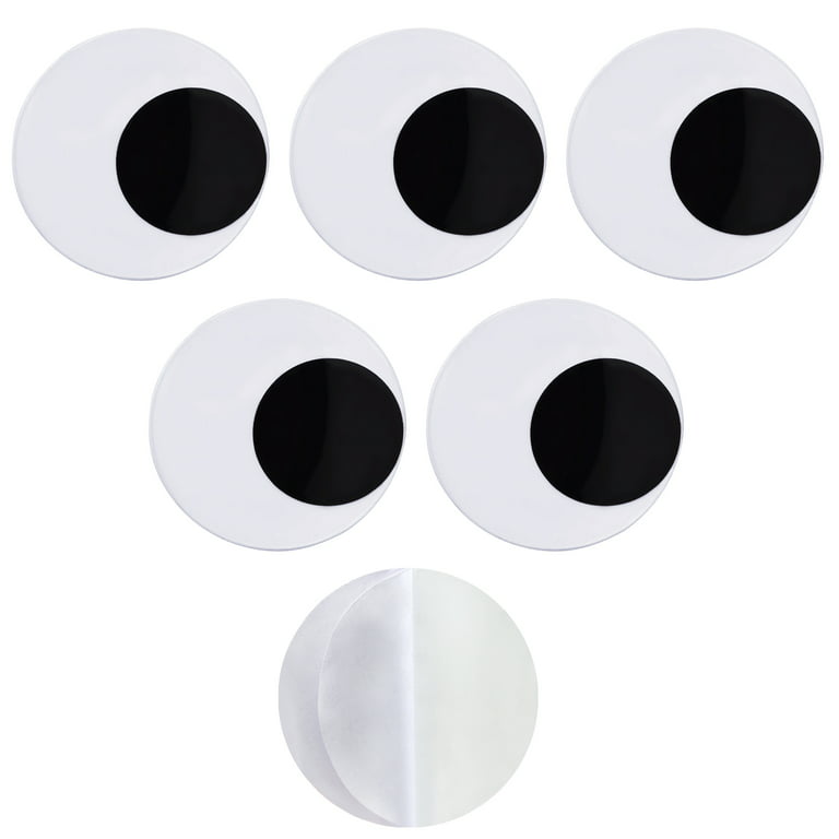 6 Inches Giant Wiggle Eyes with Self Adhesive, Giant Googly Eyes for DIY Crafts Party Decoration (2 Pcs)