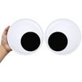Benvo 7 Inch Large Jumbo Moving Googly Eyes, StickOn Wiggle Eyes for Party Decor and Vehicles