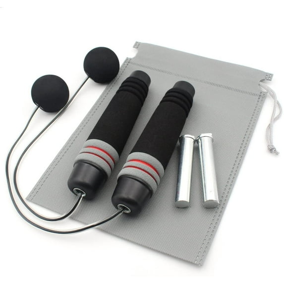 Benvo Weighted Ropeless Jump Rope Crossfit Speed Rope Skipping Rope for Double Unders, Exercise, WOD, Boxing, MMA Beachbody Training Fitness- Updated Version