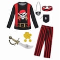 thumbnail image 1 of Benylion Boys Pirate Halloween Costume Toddler Captain Buccaneer Role Play Dress Up Set for 3-4 Years, 1 of 5