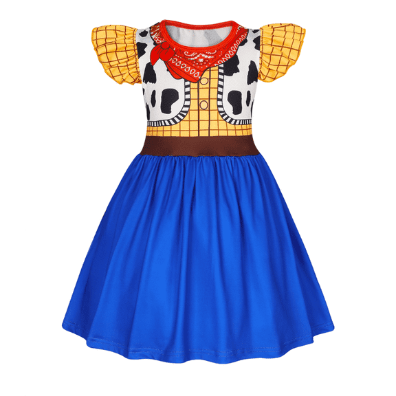 Benylion Girls Cowboy Costume Western Dress Kids Halloween Birthday Cosplay Outfits for 9-10 Years