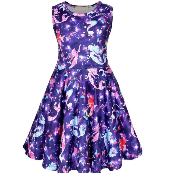 Benylion Girls Nightgowns Mermaid Pajamas for girl Mermaid Sleepwear Toddler Nightgown Night Sleep Dress Clothes for 5-6 years