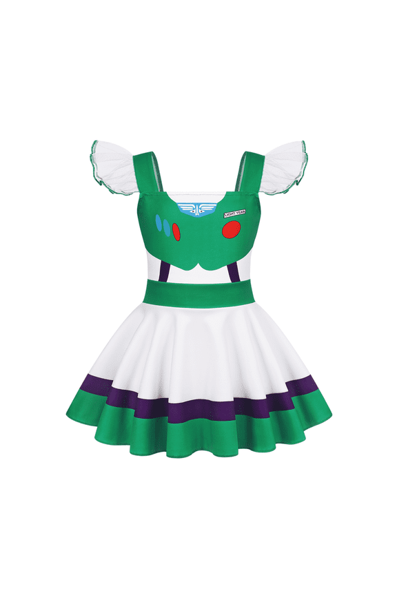 Girls Cowgirl Dress Western Costume Summer Dress for Kids Halloween Birthday Party Cosplay Outfit for 2-3 Years