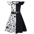 thumbnail image 1 of Benylion Girls Princess Dresses Cruella Costume Birthday Party Dress Cosplay Outfits Role Play Clothes Outfit for 3-4 Years, 1 of 6