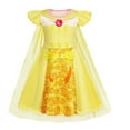 thumbnail image 1 of Benylion Girls Long Hair Princess Party Dress With Cape Birthday Party Cosplay Costume Toddler Ruffle Sleeve Fancy Outfit for 11-12 Years, 1 of 6