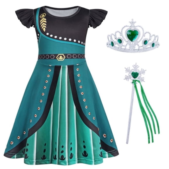 Benylion Ice Princess Dress Up with accessories for Girls Birthday Party Outfits 7-8T Halloween Costumes for Kids Cosplay Princess Costume
