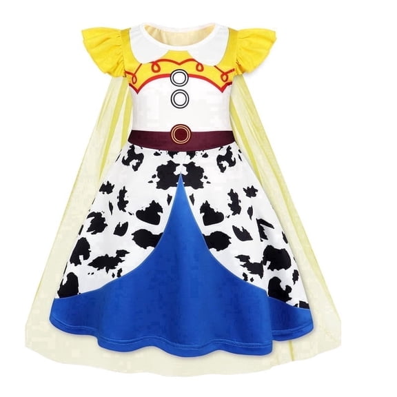 Benylion Cowgirl Dress Halloween Jessie Costume with cape for Toddler Girls Birthday Party Role Play Outfit for 2-3 years
