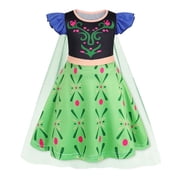 Benylion Princess Dress up for Girls With Cape Halloween Costume Birthday Fancy Party Dress Toddler Kids Princess Dresses Cosplay Outfits Clothes for 2-3 Years