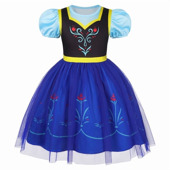 Benylion Princess Dress for Girls Tulle Dress Princess Costume Toddler Halloween Cosplay Outfits Puff Sleeve Dress Birthday Christmas Fancy Party Dress Up for 8-9 Years