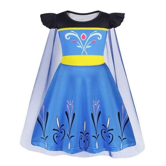 Benylion Princess Dress With Cape Girls Fancy-Dress Costume Halloween Birthday Party Cosplay Outfit for 11-12 years