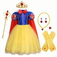 thumbnail image 1 of Benylion Princess Dress Up for Girls Fairy Tale Princess Halloween Costume Birthday Party Dress Up Clothes Toddler Kids Outfit with Accessories 5-6 Years, 1 of 10
