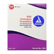 Benzalkonium Antiseptic Towelettes 5x 7 Packets - 100 Ea, 2 Pack