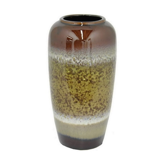 Benzara 12.25" Tan Mix Ceramic Vase