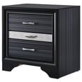 thumbnail image 1 of Benzara 2 Drawer Wood Nightstand With Felt Lined Jewelry Tray - Black, 1 of 1