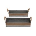 thumbnail image 1 of Benzara 27540 Antique and Classy Set of Two Galvanized Tray, 1 of 2