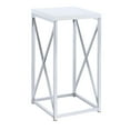 thumbnail image 1 of Benjara Fine Looking Metal Accent Table , White And Silver-Color:White, 1 of 2