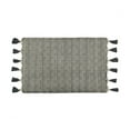 thumbnail image 1 of Benzara 3 x 2 Feet Block Printed Cotton Rug with Tassel, Gray and Off White, 1 of 3