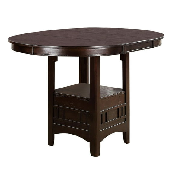 Benjara Wooden Counter Height Table, Brown