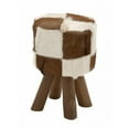 thumbnail image 1 of Benzara 37771 Goat Foot Stool Round, Brown, 1 of 2