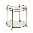thumbnail image 1 of Benzara 48515 Metal Glass Tea Cart, 1 of 2