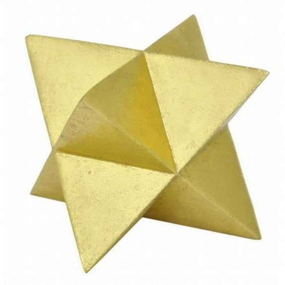 Benzara 6.75" Golden Resin Table Top Decor