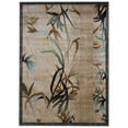 thumbnail image 1 of Benzara 7.7 x 5 Feet Nature Inspired Polypropylene Power Loomed Rug, Blue and Brown, 1 of 4