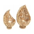 thumbnail image 1 of Benzara 76457 Driftwood Glass Candle Holder, Set of 2, 1 of 2