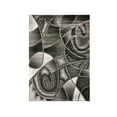 thumbnail image 1 of Benzara Abstract Patterned Area Rug In Polyester With Jute Mesh, Small, Gray-Color:Gray, 1 of 2