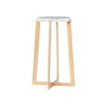 thumbnail image 1 of Benzara Accent Table with Marble Top and Metal Legs, Gold and White, 1 of 5