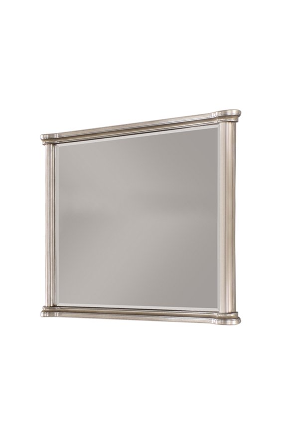 Ada 38 x 45 Rectangular Dresser Mirror, Molded Trim, Pine Wood, Brown- Saltoro Sherpi