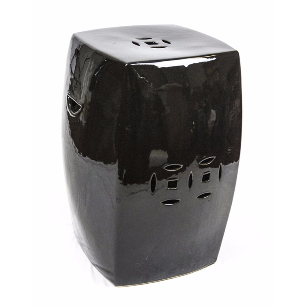 Ceramic garden cheap stool black
