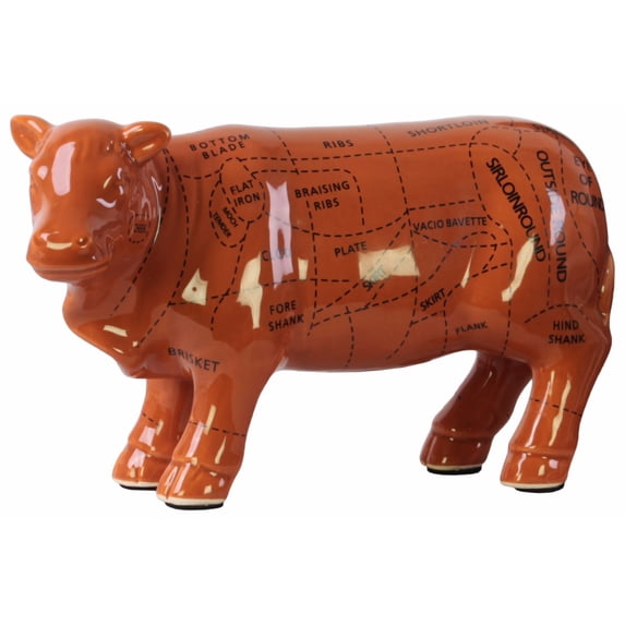 Benzara Amazingly Crafted Ceramic Beef Cut Chart Figurine