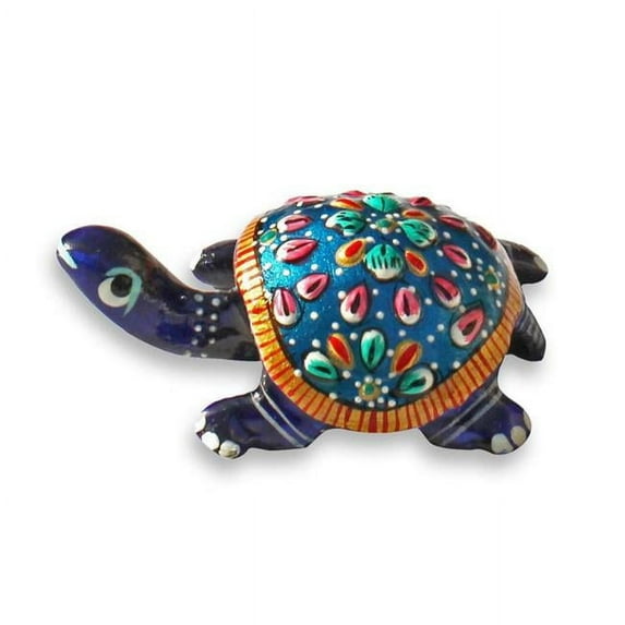 Benzara BM102590 Unique Metal Work Tortoise Figurine, Multicolor