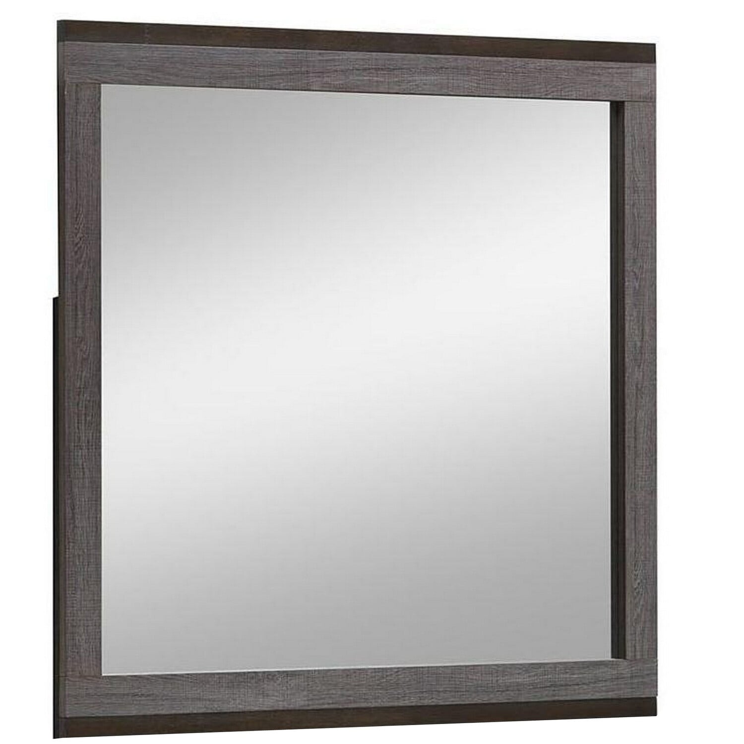 Benzara Manvel Contemporary Mirror, Two Tone Antique Gray